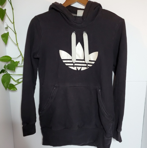 adidas Tops - Adidas trefoil unisex long hoodie  small